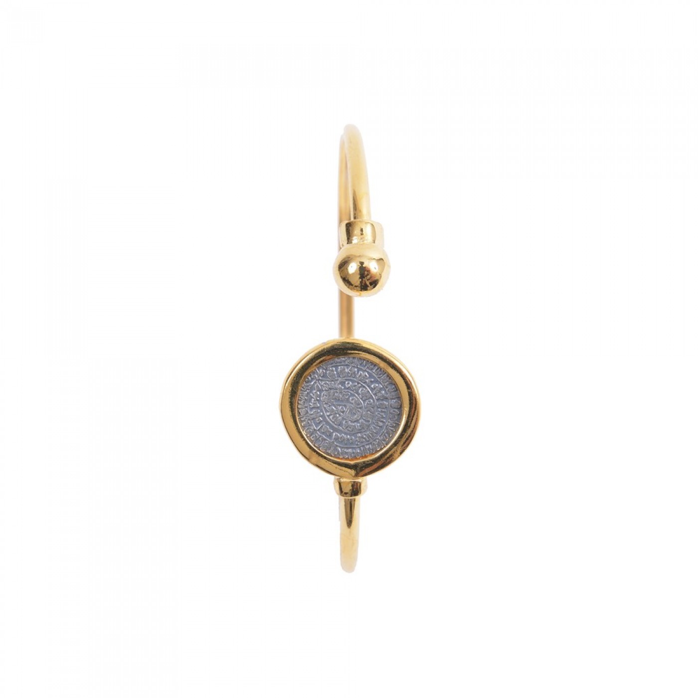 Silver gold plated bracelet with Phaistos disk