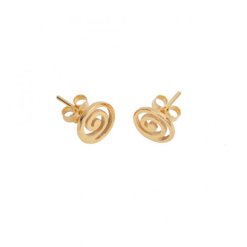 Silver gold plated stud earring