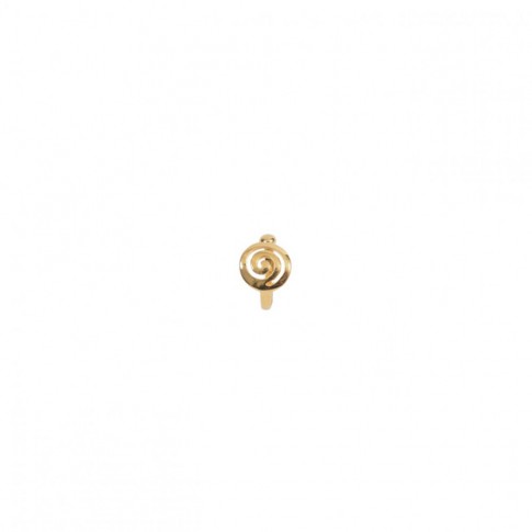 Silver gold plated pendant with spiral ancient Greek symbol