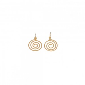 Silver gold plated earrings with spiral