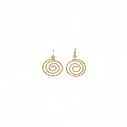 Silver gold plated earrings with spiral