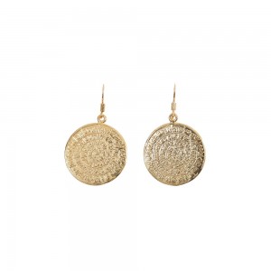 Silver gold plated earrings with Phaistos disk