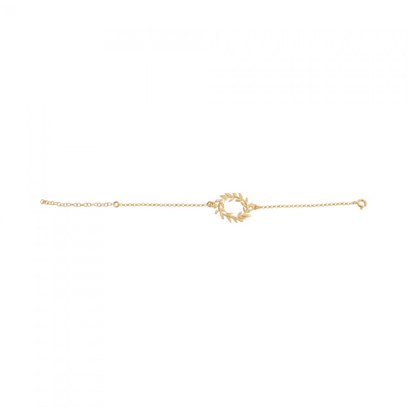 Silver gold plated bracelet with wreath