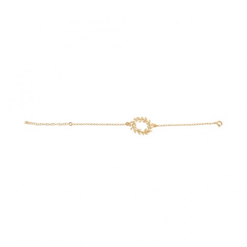 Silver gold plated bracelet with wreath