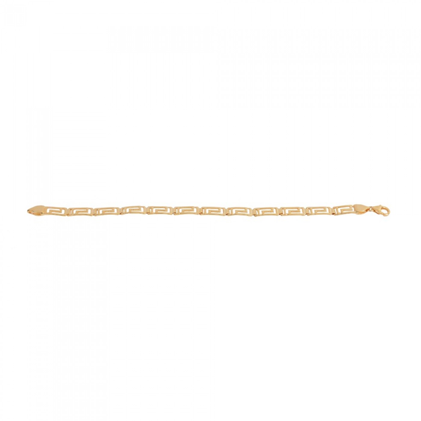 Silver gold plated bracelet with meander