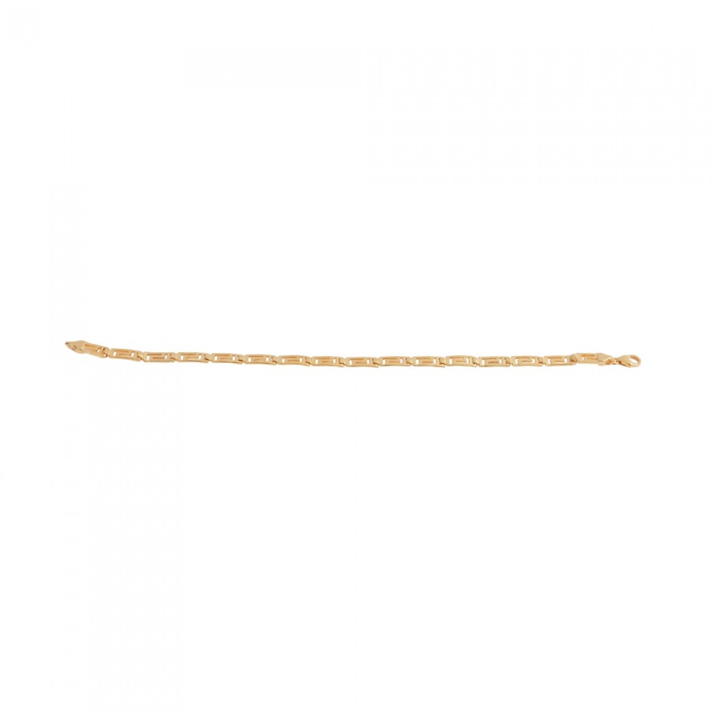 Silver gold plated bracelet with meander
